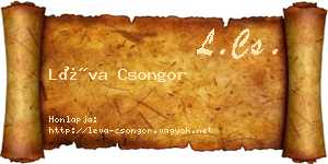 Léva Csongor névjegykártya